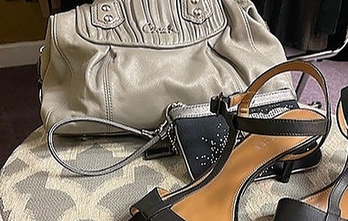 Coach Grey Leather Handbag