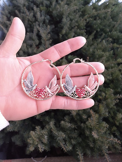 Pendientes de Palomas y Corazón