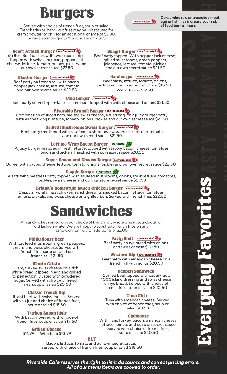 Riverside Cafe | Menu