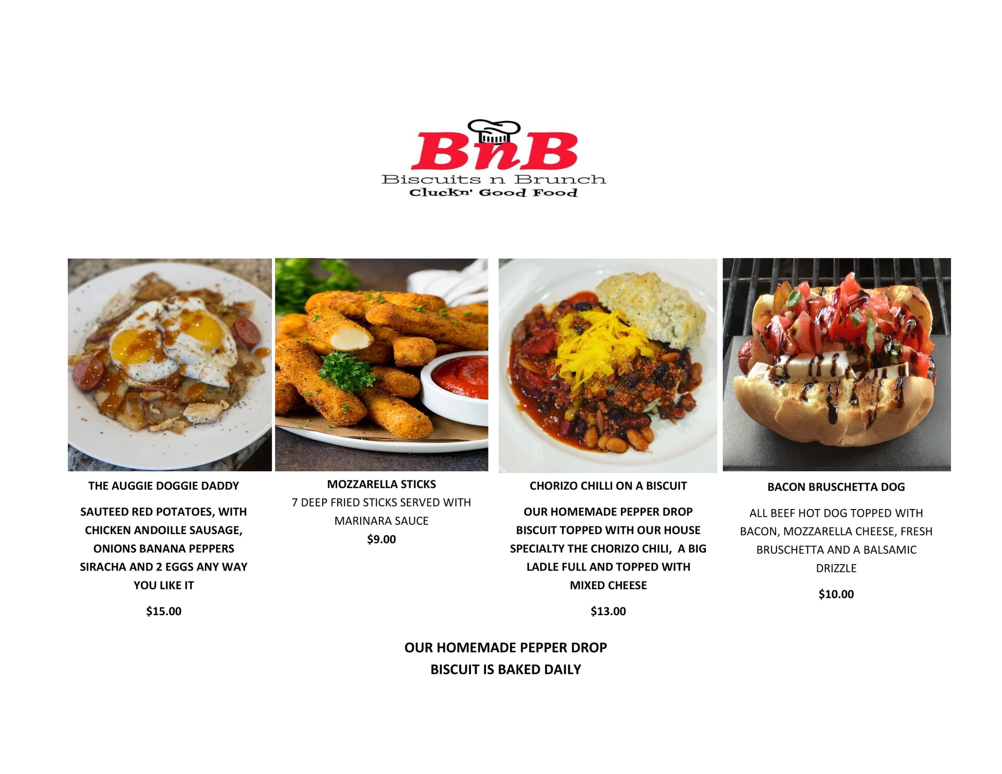 Biscuits N Brunch Catering Service and Food Truck Our Menu's