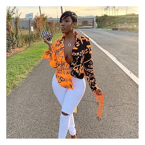 Graffiti Print Blouse