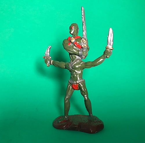 Warlord of Mars figure  Tars Tarkas solid cast pewter 3.5”