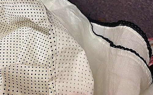 Anthropologie Ivory and Black Strapless Dress