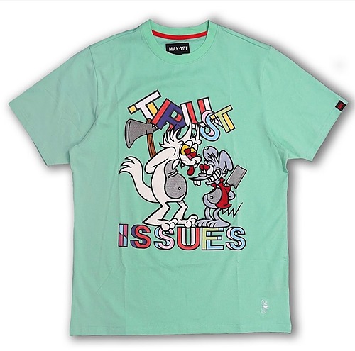 Trust Issue Turquoise Tee Shirt Makobi