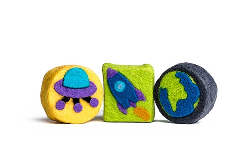 Felted Space Soap Set