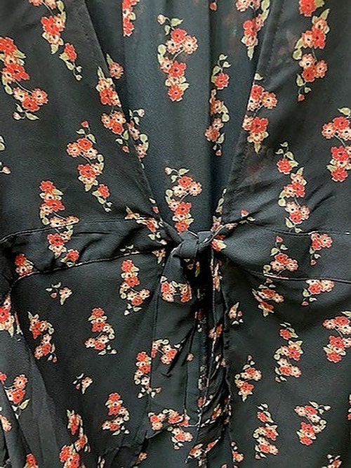 Black Floral Duster