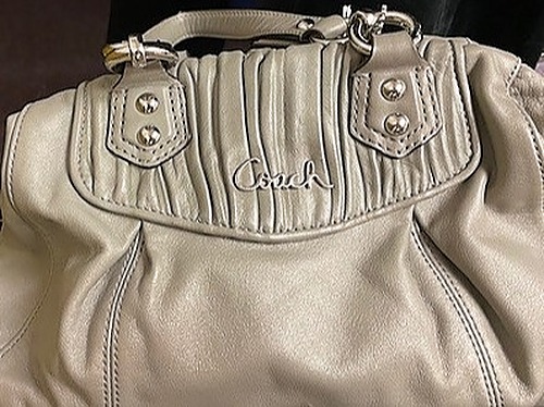 Coach Grey Leather Handbag