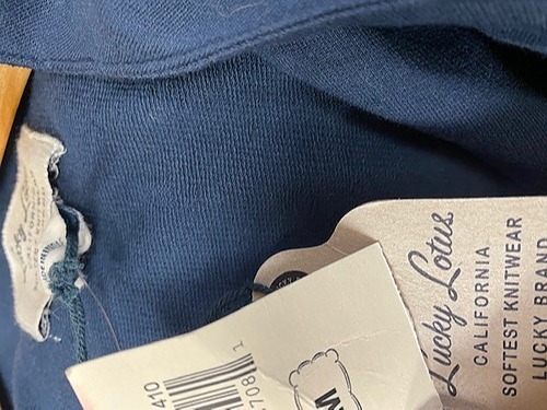 Lucky Brand Navy Embroidery Cardigan