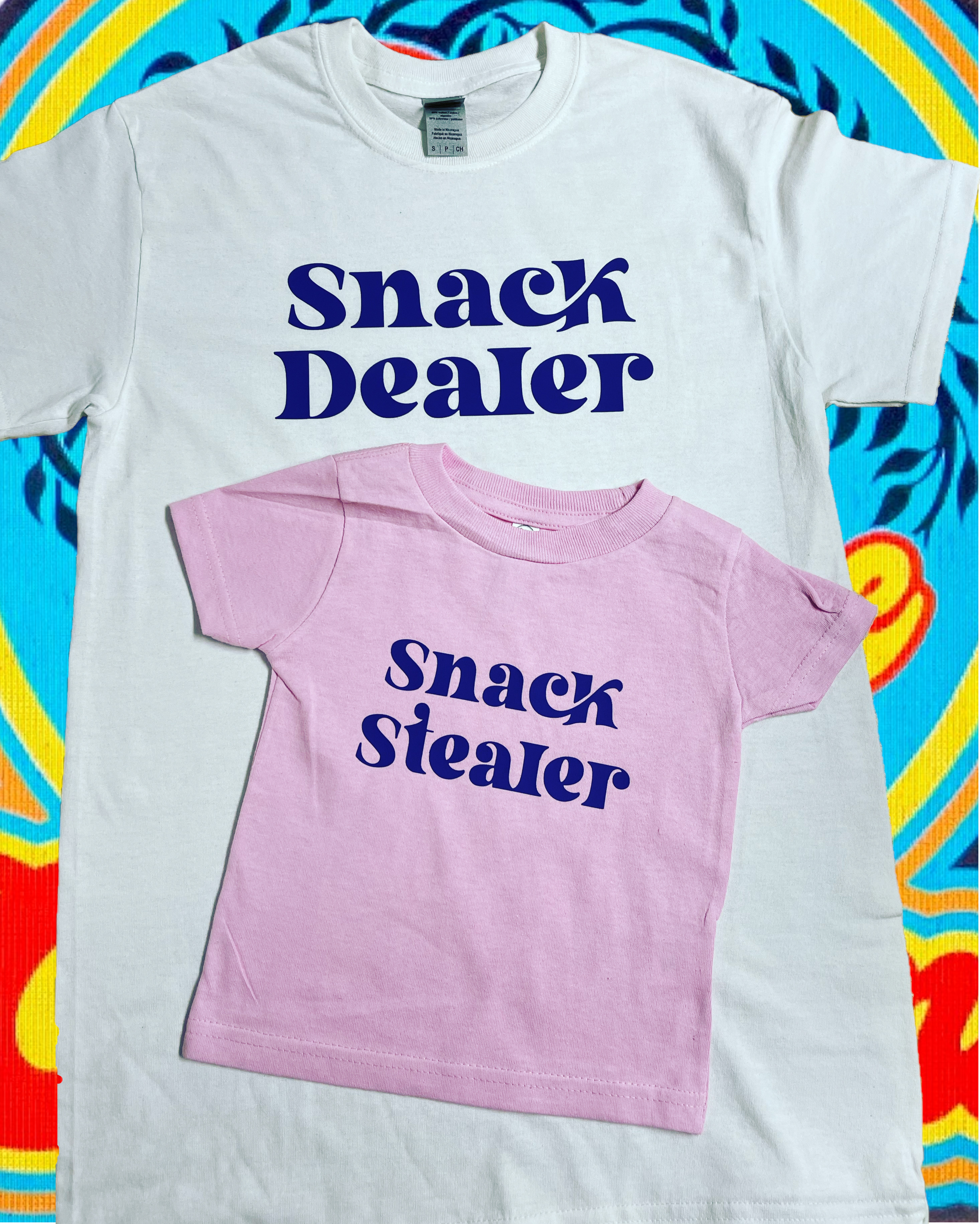 Snack Dealer / Snack Stealer shirts parent and child combo t-shirts