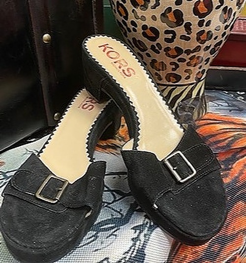 Michael Kors Black Suede Sandals