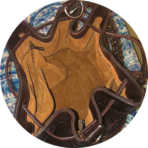 Patricia Nash Brown Leather Bucket Bag