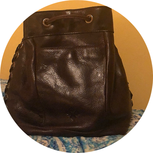Patricia Nash Brown Leather Bucket Bag