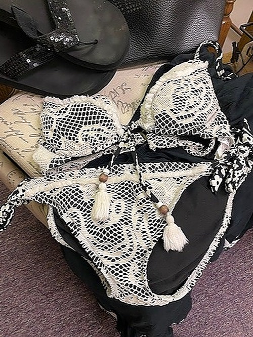 Lucky Brand Black and White Bikini