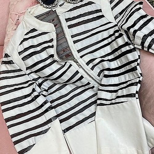 Sans Souci Faux White Leather Jacket