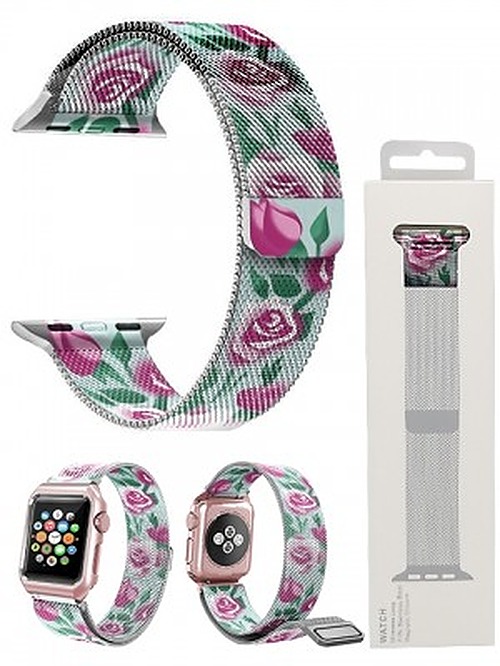 Pink Floral Watch Band 42 - 44