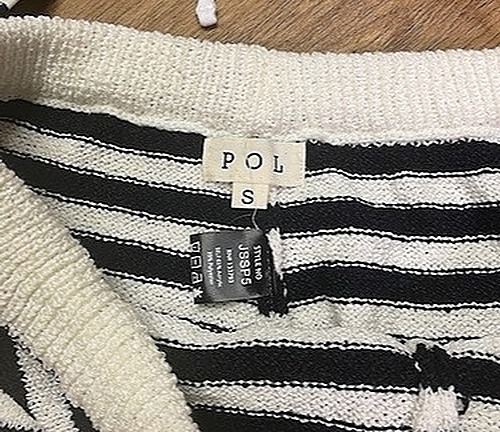 Anthropologie Navy and White Stripe Soft Shorts