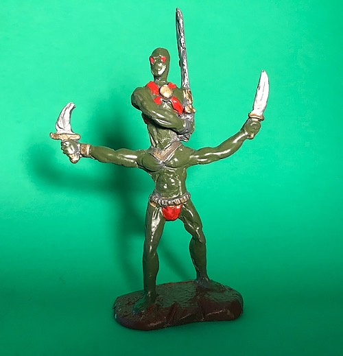 Warlord of Mars figure  Tars Tarkas solid cast pewter 3.5”