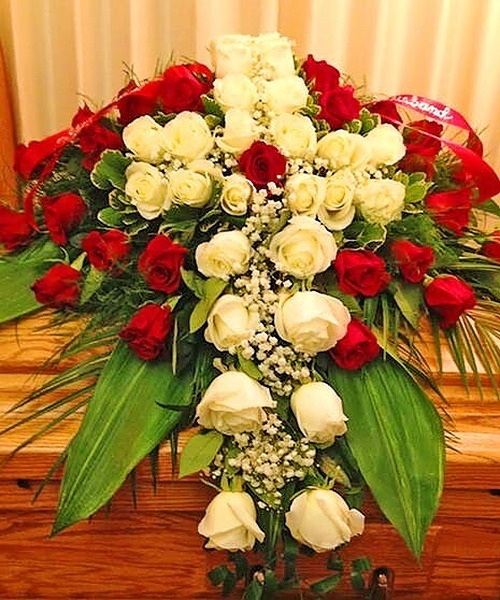 Fresh Floral Casket Blanket Avante Design Studio