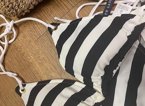 Ralph Lauren Navy and White Strip Bikini