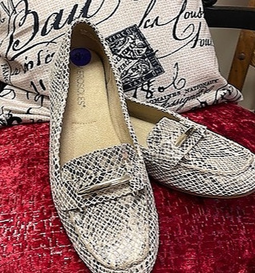 Aerosoles Snakeskin Black/Tan Flats