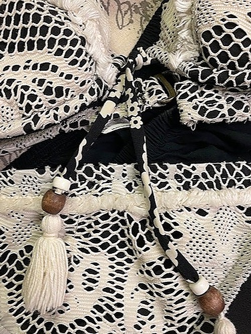 Lucky Brand Black and White Bikini