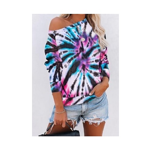 Tie-Dyed Off The Shoulder Top
