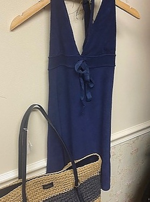 VENUS Navy Terrycloth Bathing Suit Coverup Venus Vintage Collection