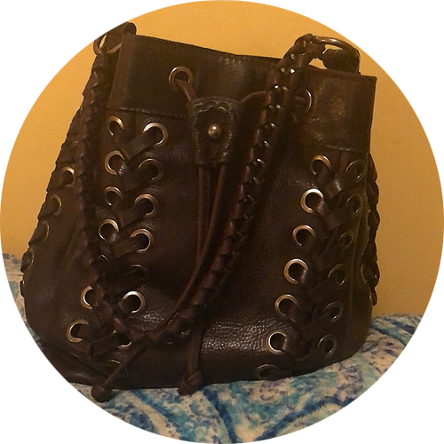 Patricia Nash Brown Leather Bucket Bag