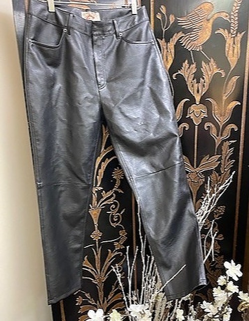 Free People Black Leather Pants