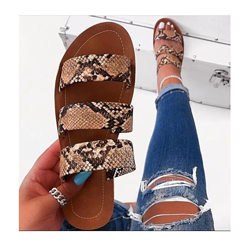 Get That Snake Print Slippers