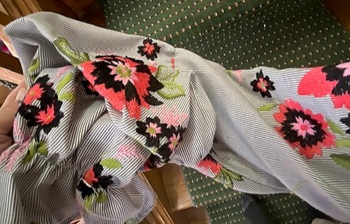 Sangria Floral Embroidery Dress