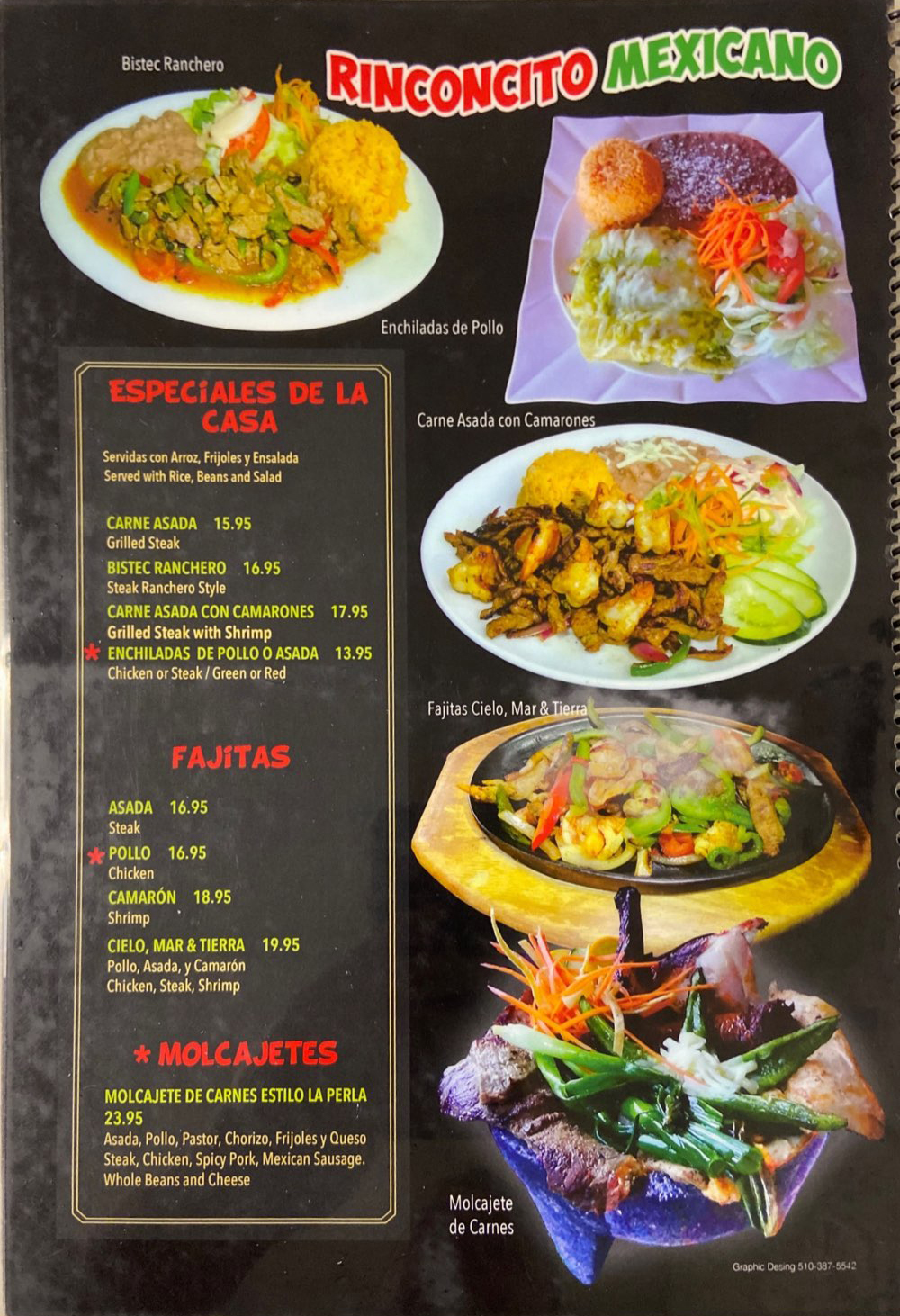 La Perla del Pacífico Menu