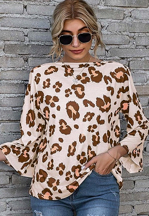 Leah Leopard Blouse