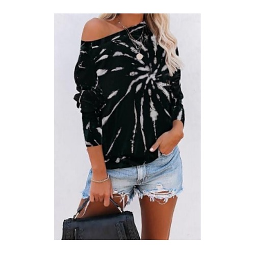 Tie-Dyed Off The Shoulder Top