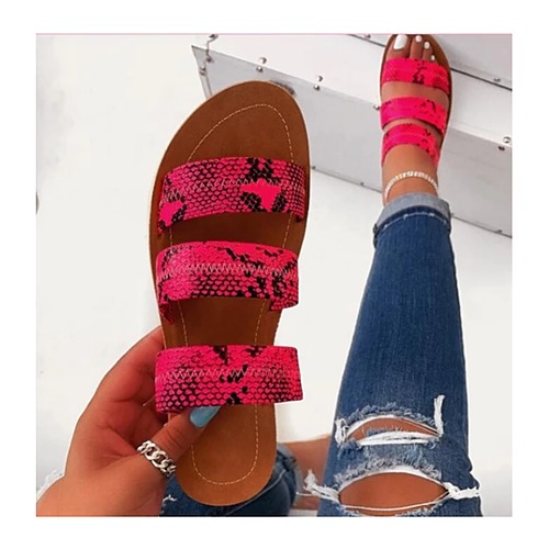 Get That Snake Print Slippers