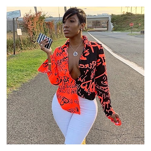 Graffiti Print Blouse