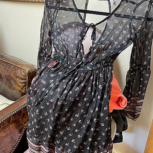 Mudd Black Floral Blouse