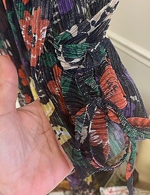 Zara Black and Purple Pleaded Dress