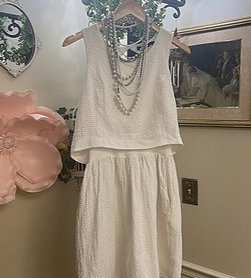 Anthropologie White Midi Dress