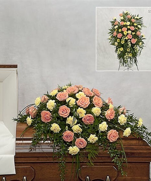 Fresh Floral Casket Blanket Avante Design Studio