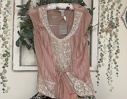 Anthropologie Dusty Rose Sleeveless Blouse