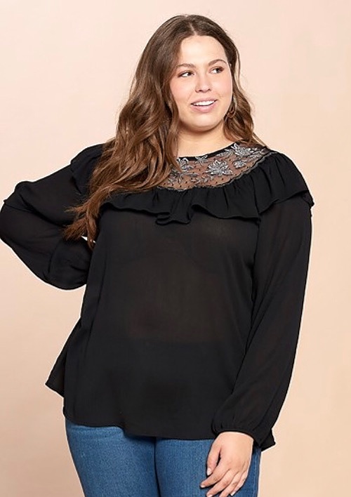 Ruffled Flounce Blouse