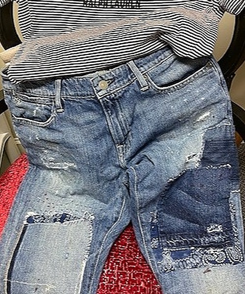Polo Ralph Lauren Astor Boyfriend Patchwork Jeans