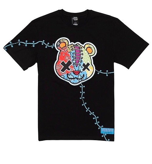 Black And Blue Stitch Tee Shirt