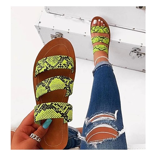 Get That Snake Print Slippers