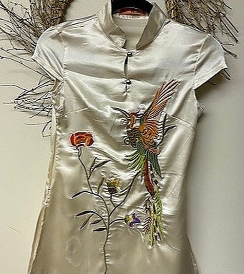 Asian Inspired Satin Blouse