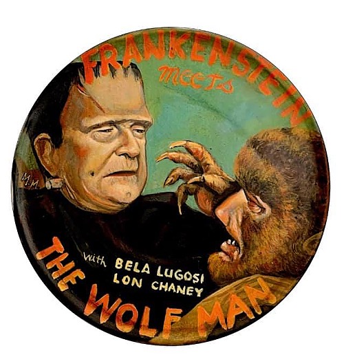 "Frankenstein Meets the Wolf Man" Tin Sign