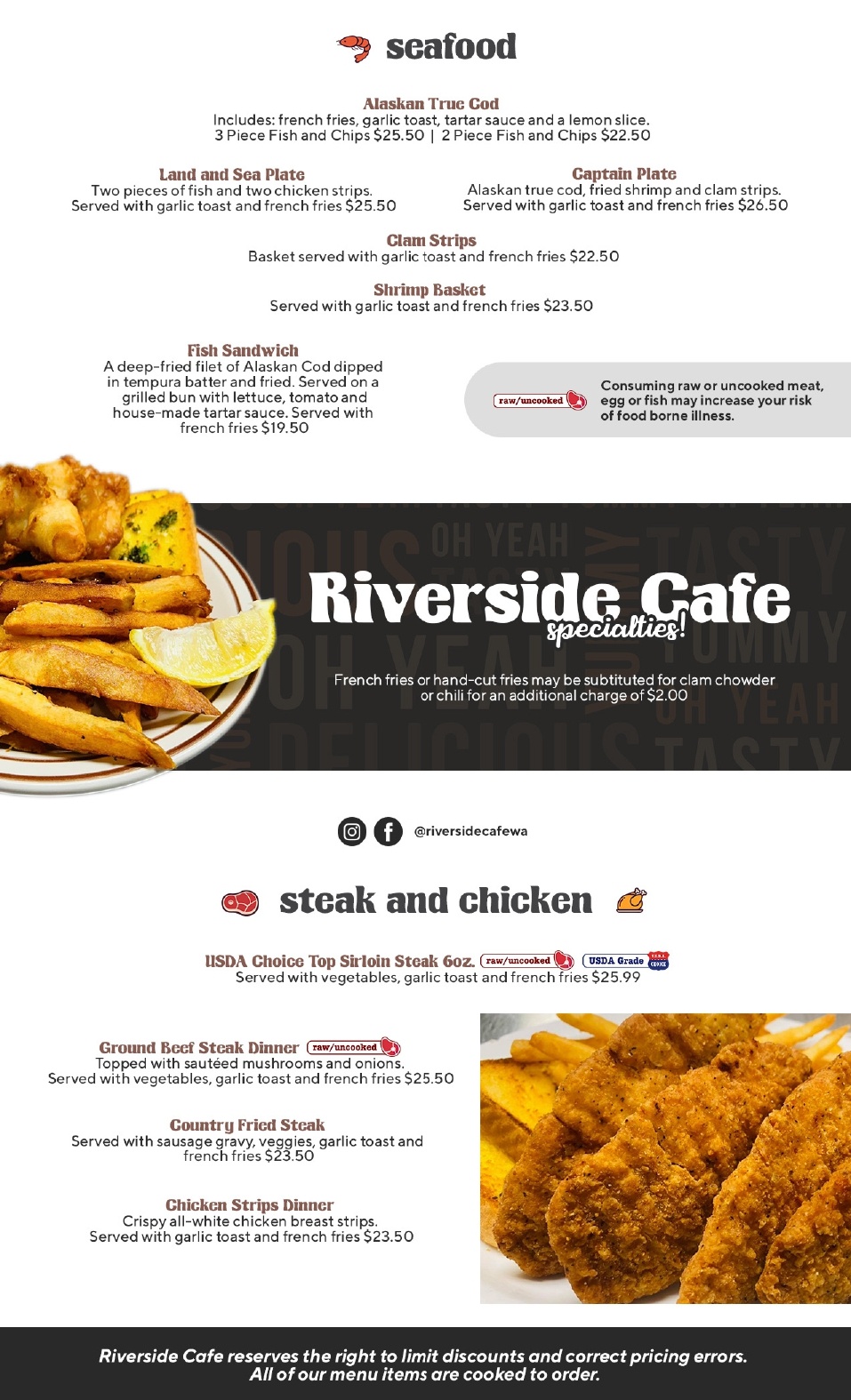 Riverside Cafe | Menu