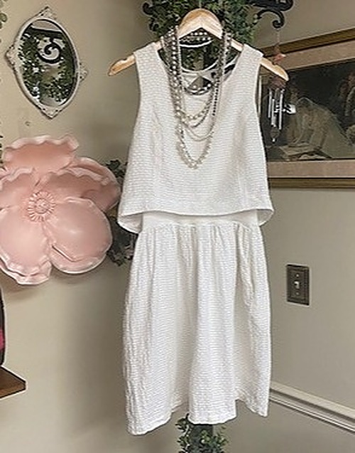 Anthropologie White Midi Dress
