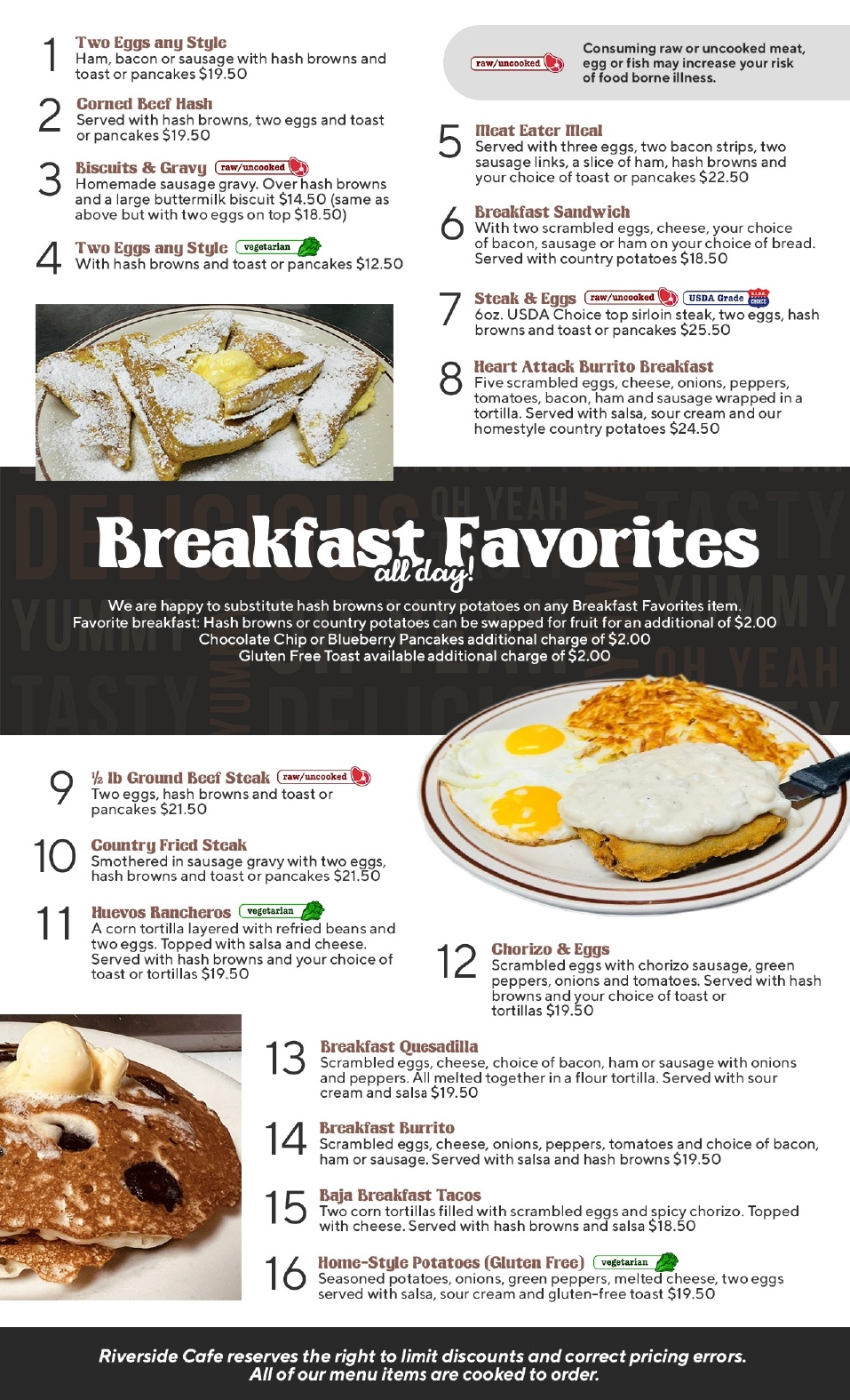 Riverside Cafe | Menu